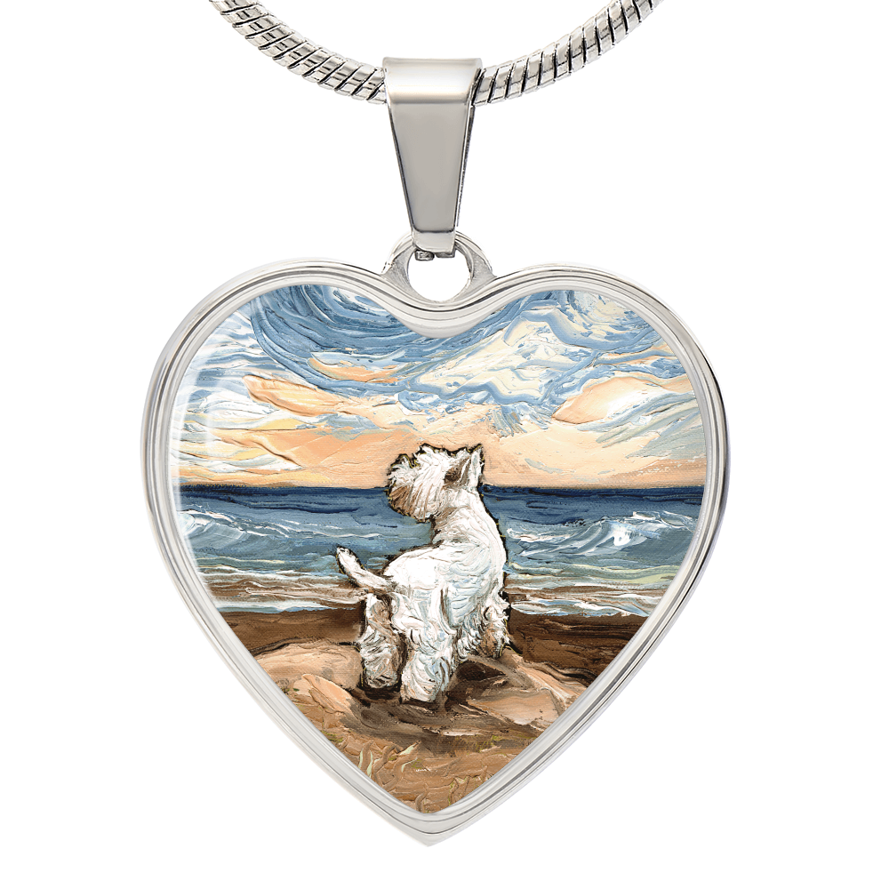 Beach Days - West Highland Terrier Heart Necklace