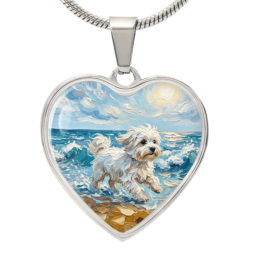 Beach Day - Maltese Heart Necklace