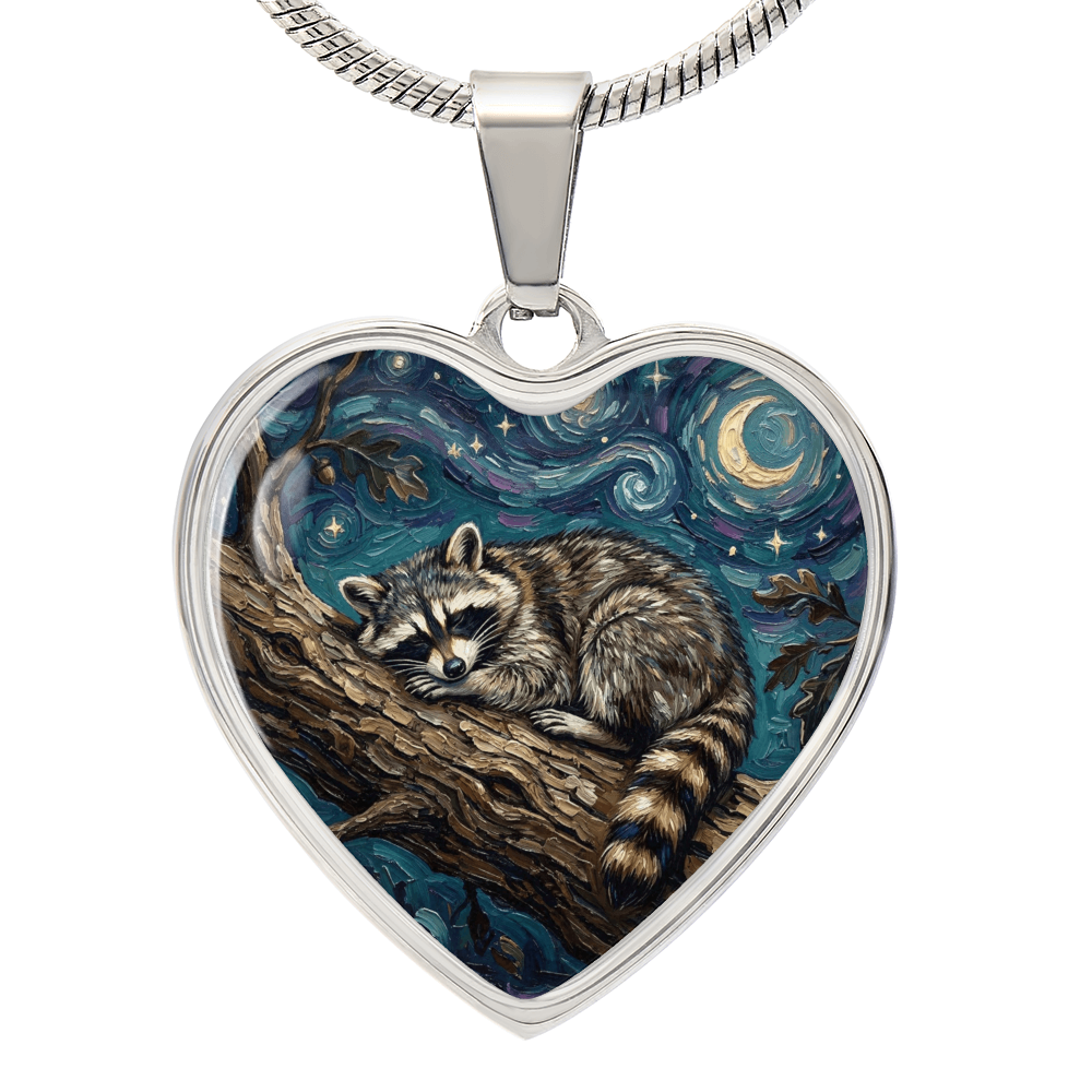 Midnight Bandit Heart Necklace