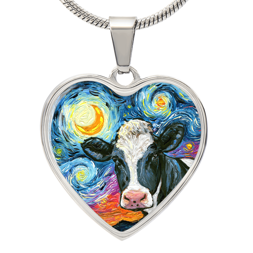 Holstein Starry Night Heart Necklace