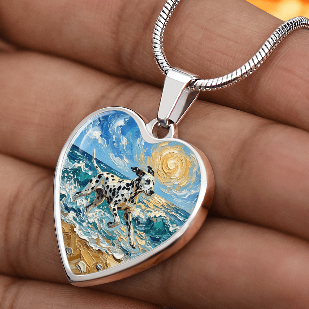 Beach Days - Dalmatian Heart Necklace