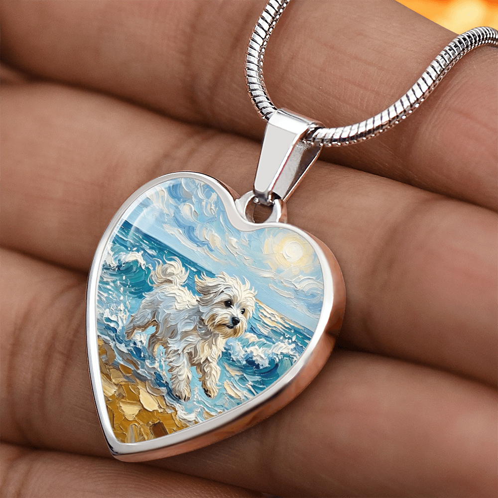 Beach Day - Maltese Heart Necklace