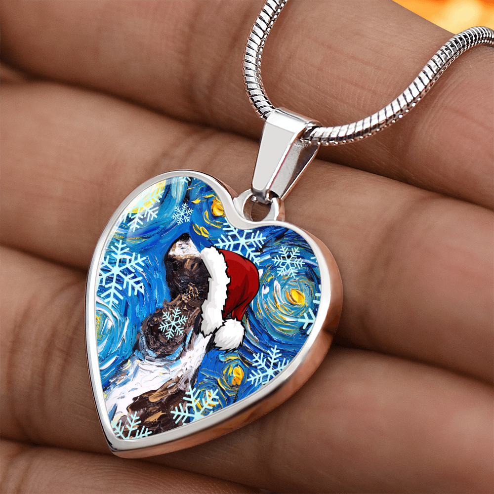 English Springer Spaniel Christmas Necklace