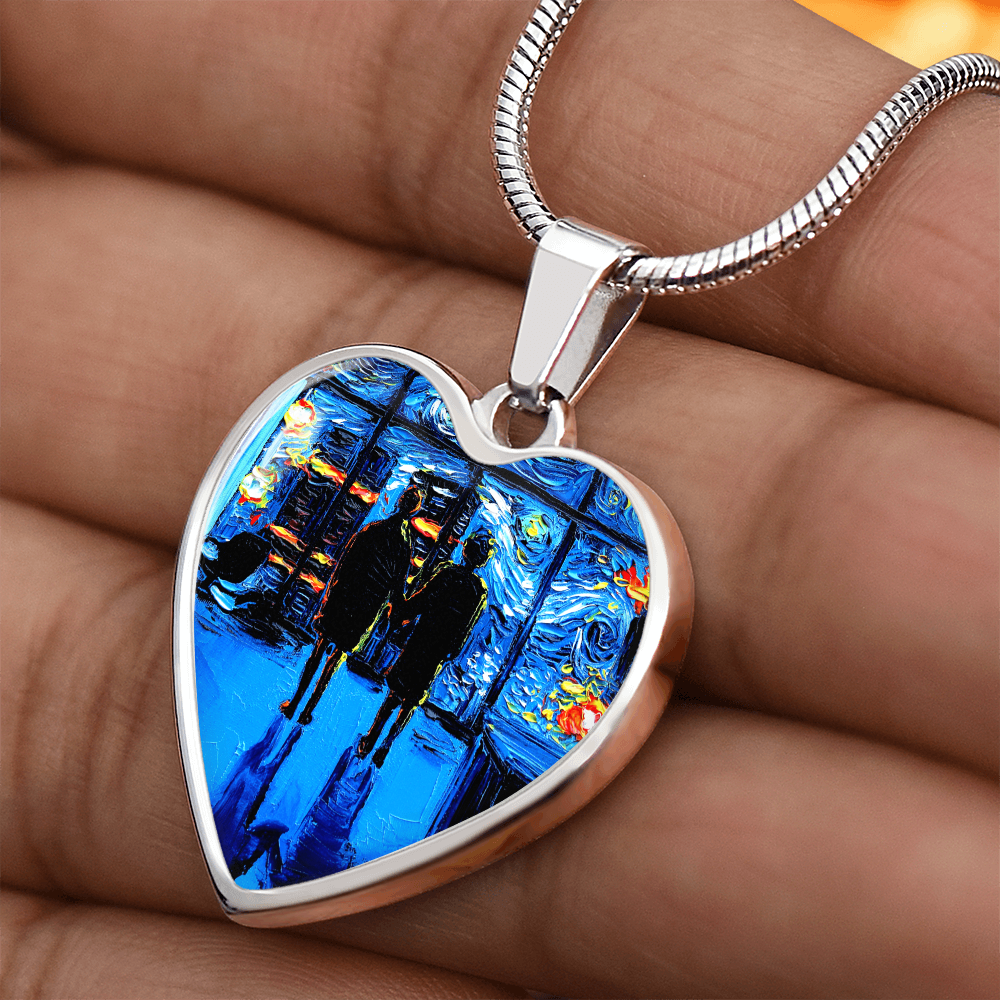 Van Gogh Never Watched The World Burn Heart Necklace