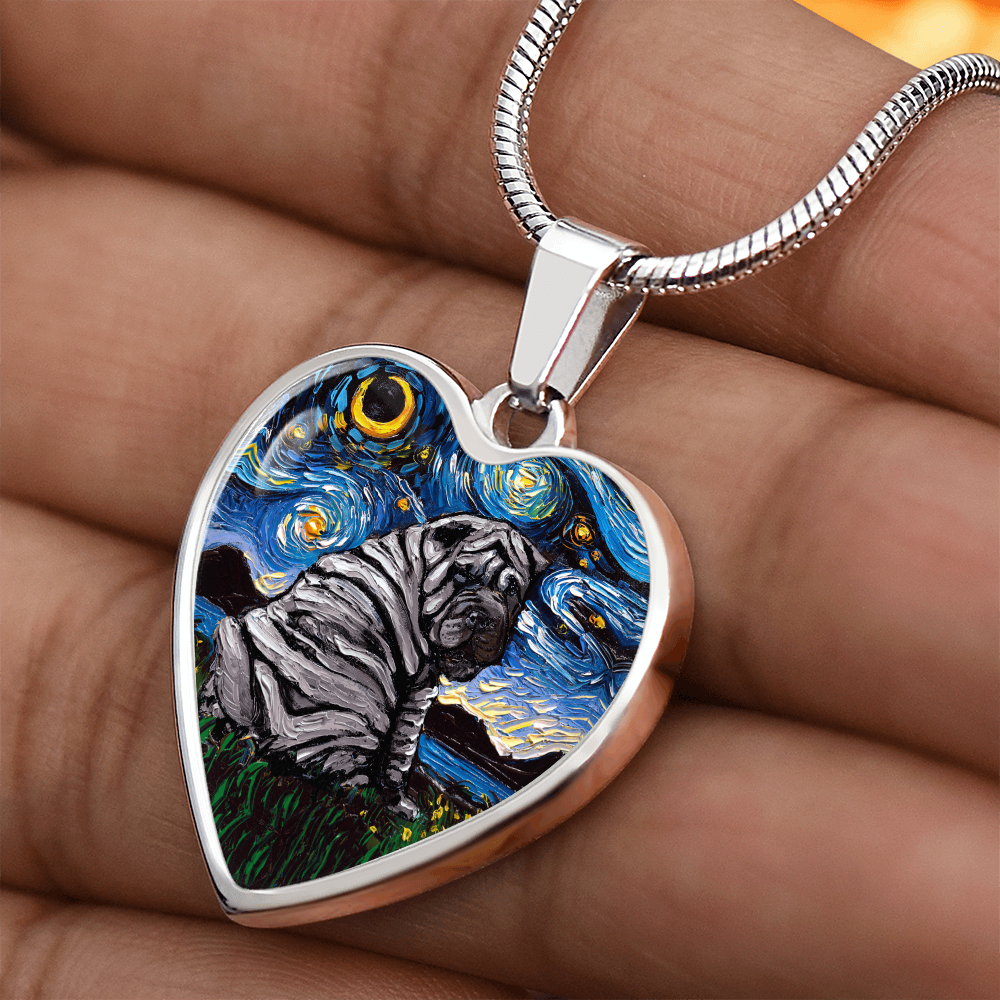 Blue Shar Pei Heart