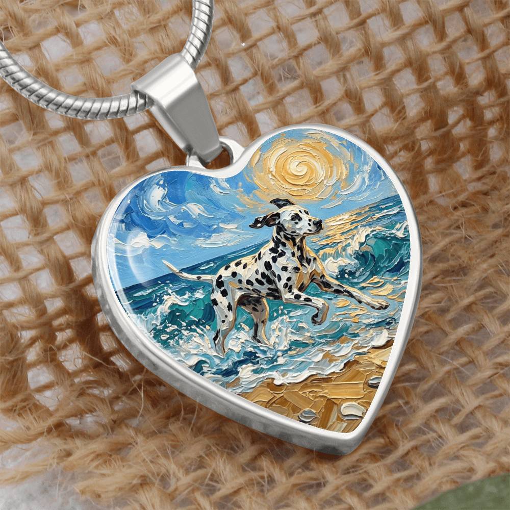Beach Days - Dalmatian Heart Necklace