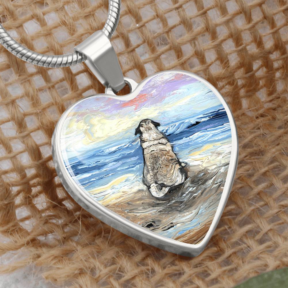 Beach Days - Pug Heart Necklace
