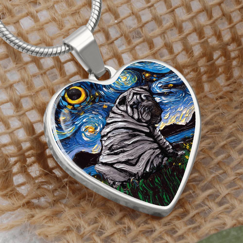 Blue Shar Pei Heart