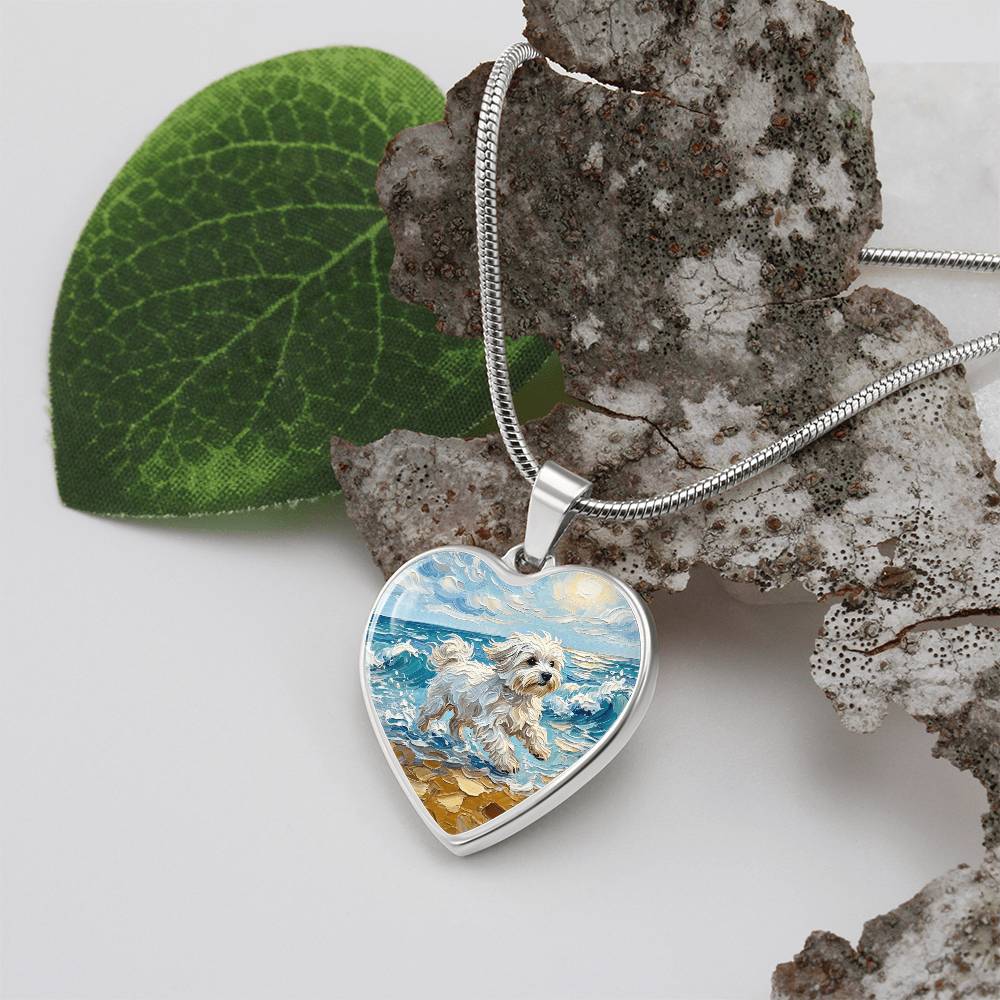 Beach Day - Maltese Heart Necklace