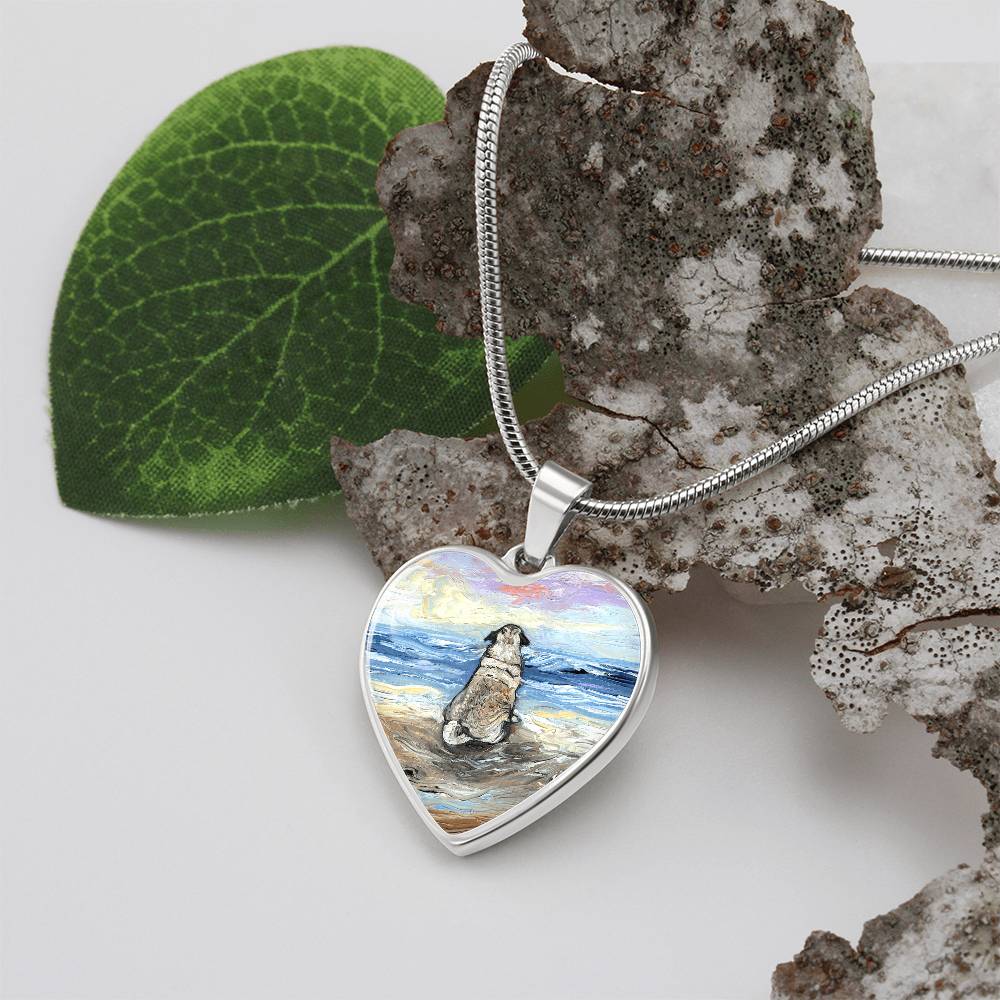 Beach Days - Pug Heart Necklace