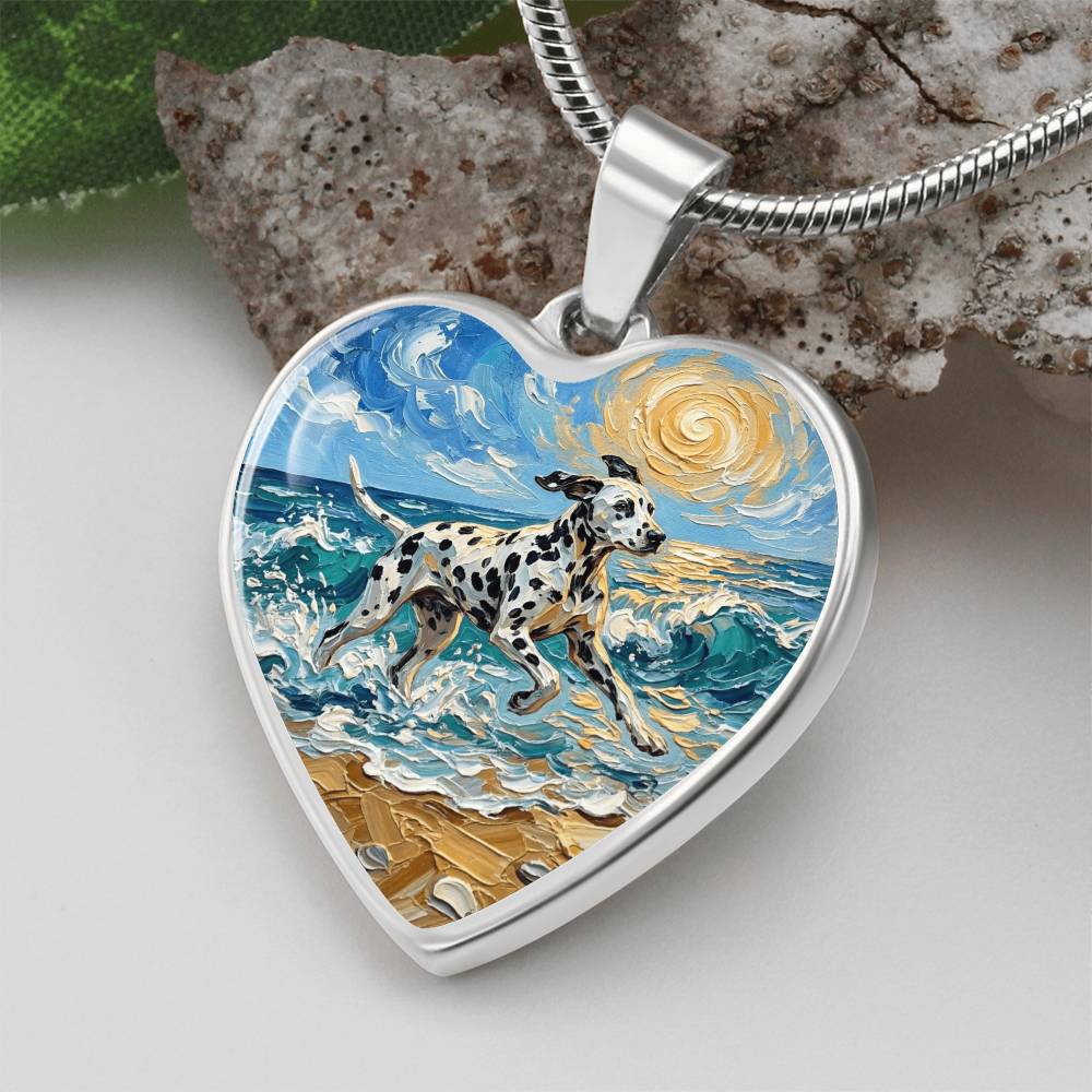 Beach Days - Dalmatian Heart Necklace