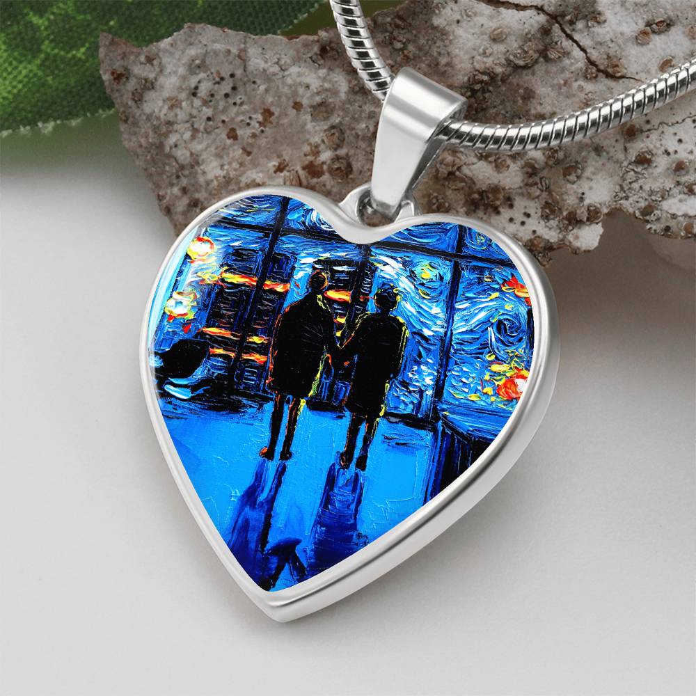 Van Gogh Never Watched The World Burn Heart Necklace