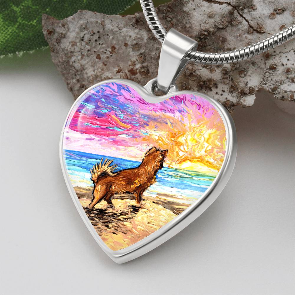 Beach Days - Chihuahua Heart Necklace