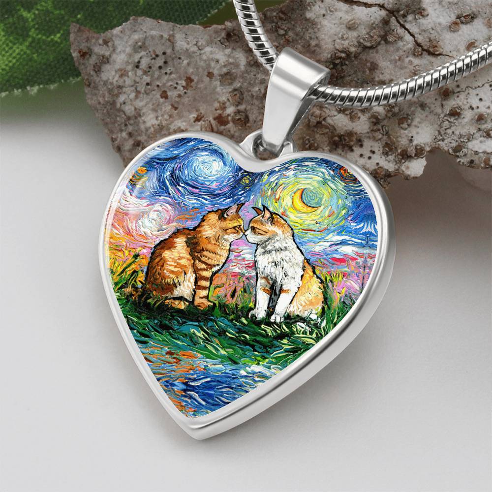 Cherished Starry Night Heart Necklace