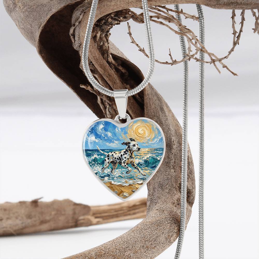 Beach Days - Dalmatian Heart Necklace