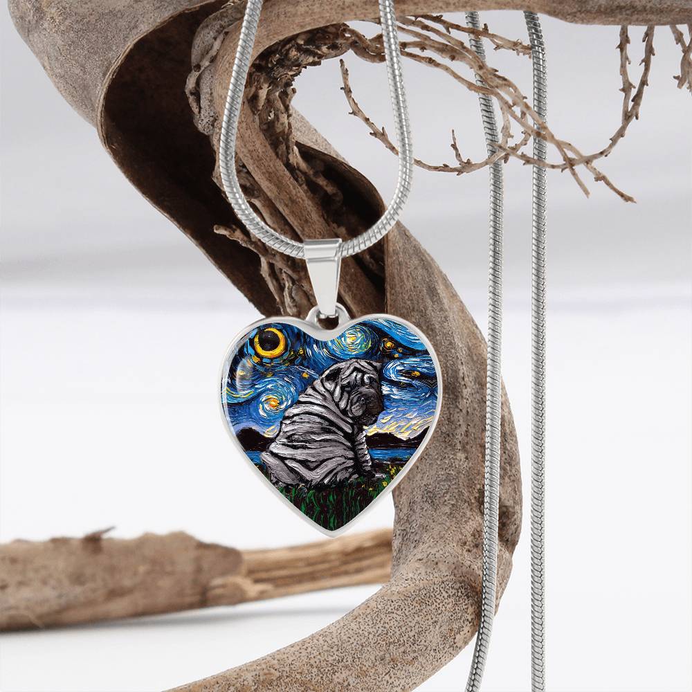 Blue Shar Pei Heart