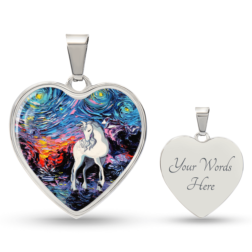 Regret Starry Night Heart Necklace