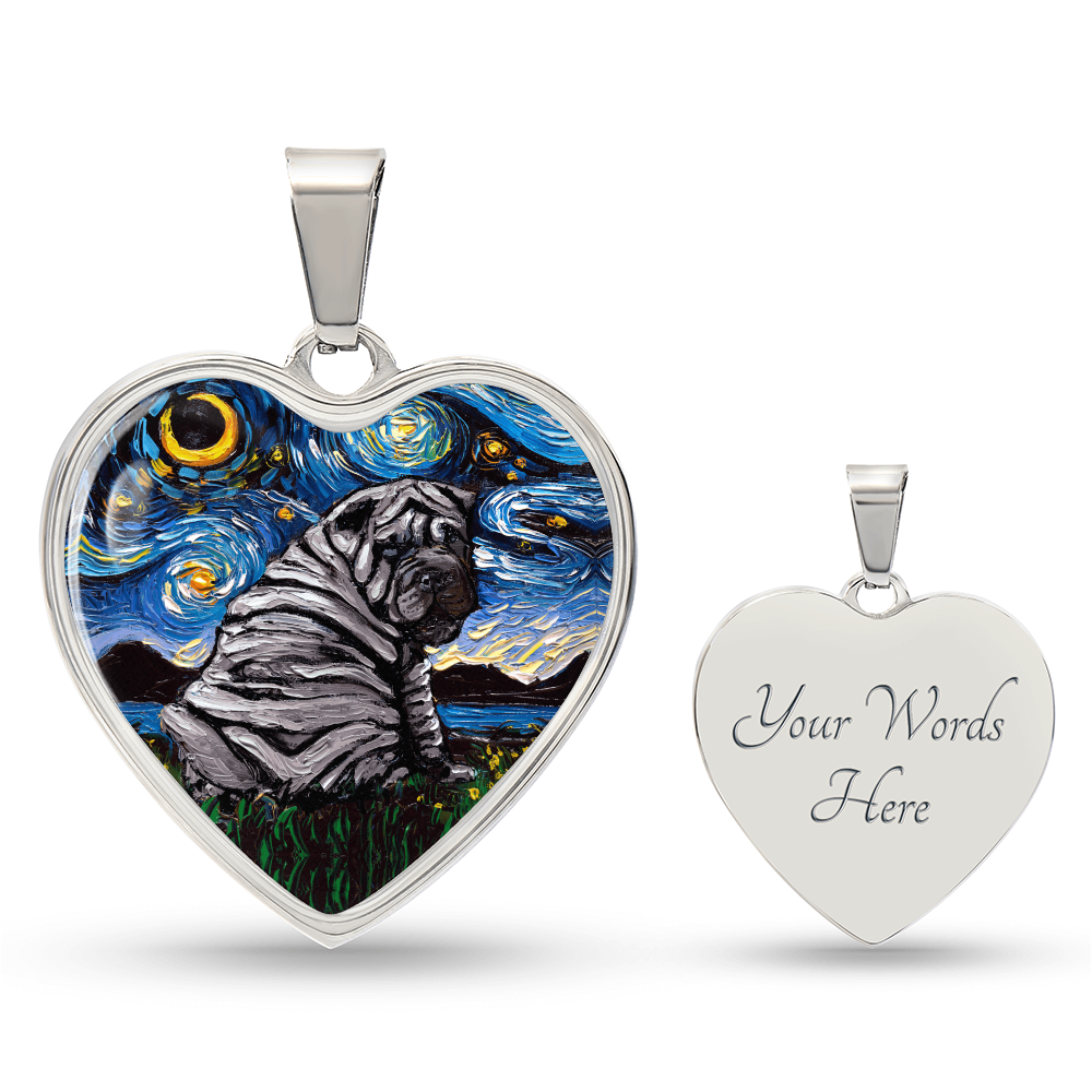 Blue Shar Pei Heart