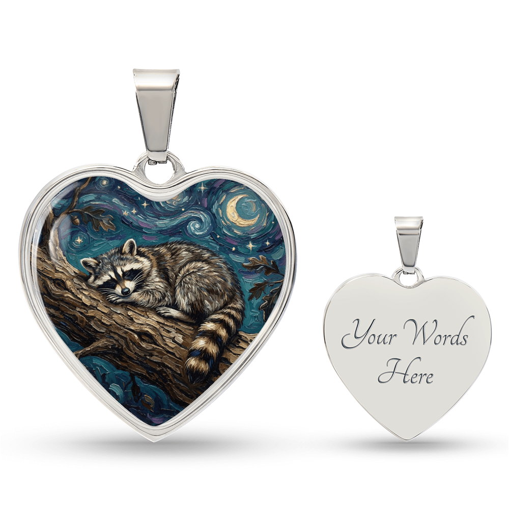 Midnight Bandit Heart Necklace