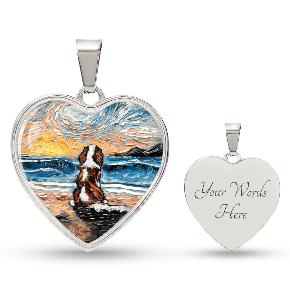 Beach Days - Blenheim Cavalier Starry Night Heart Necklace
