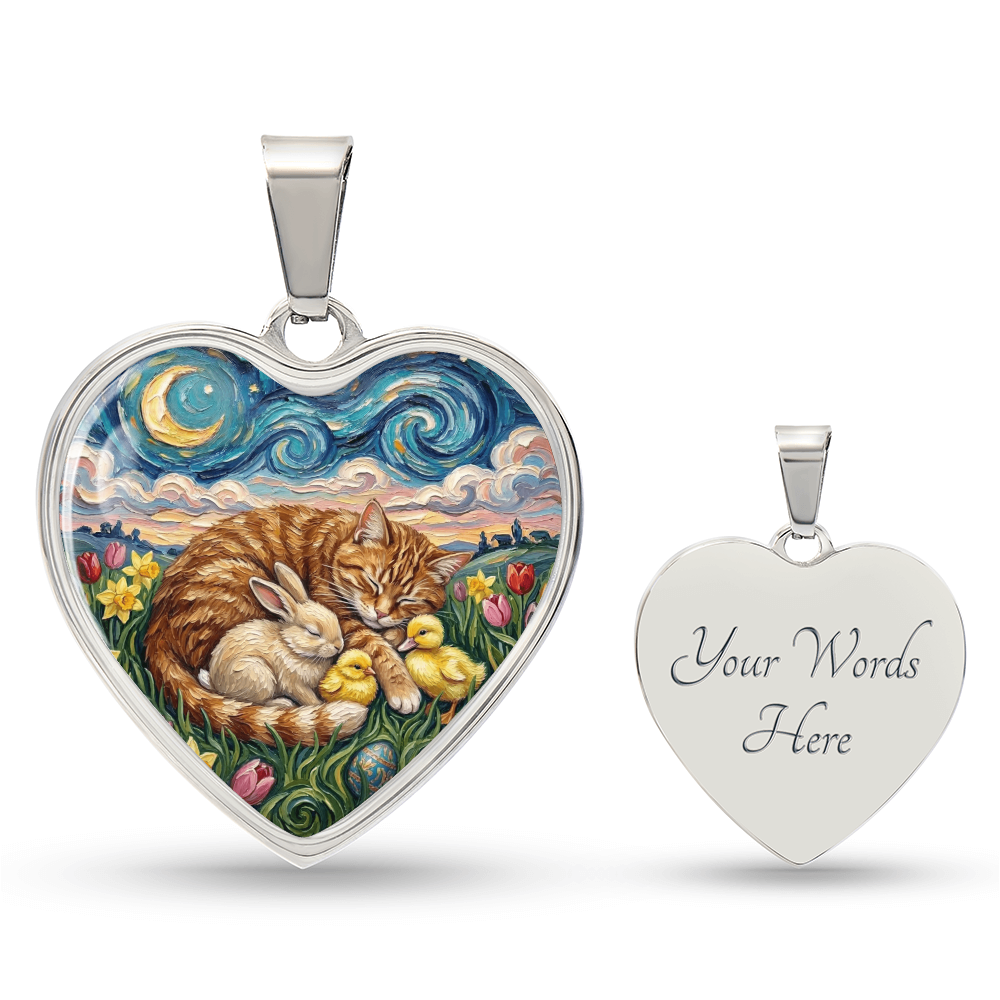 Easter Night Heart Necklace