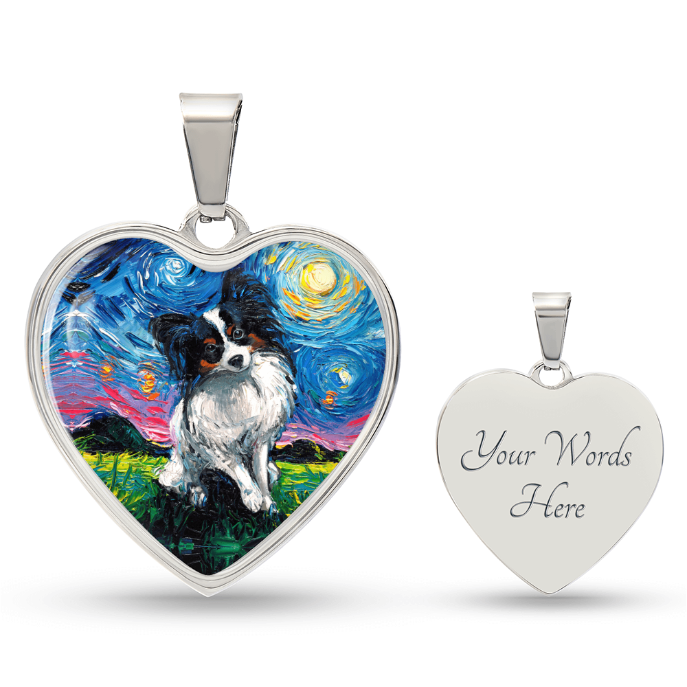 Papillon Starry Night Heart Necklace