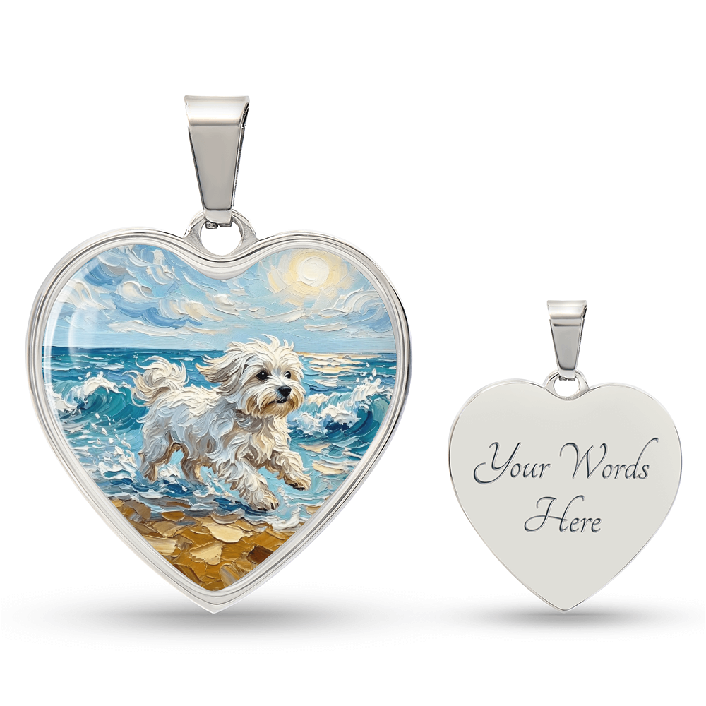 Beach Day - Maltese Heart Necklace