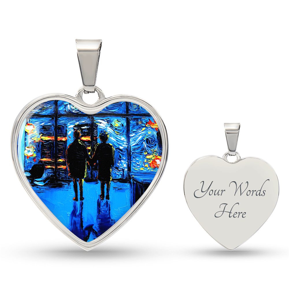 Van Gogh Never Watched The World Burn Heart Necklace