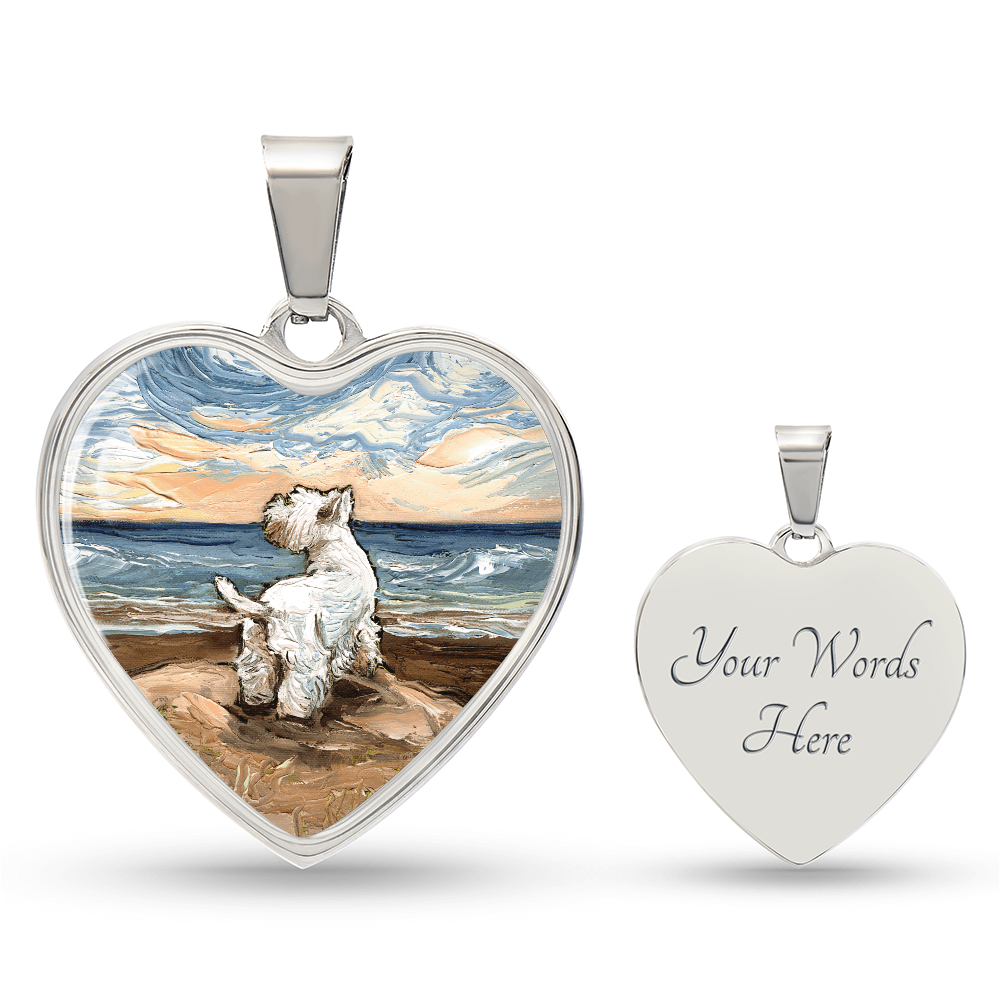 Beach Days - West Highland Terrier Heart Necklace