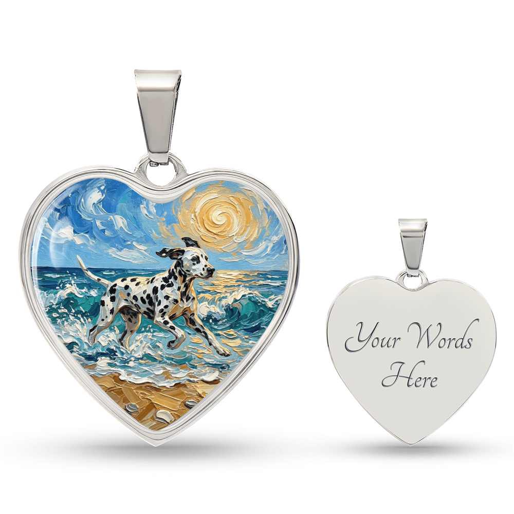 Beach Days - Dalmatian Heart Necklace