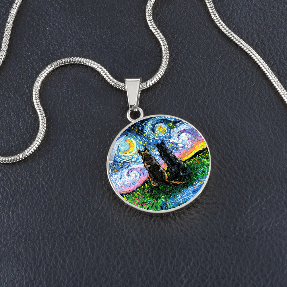 Soulmates Starry Night Round Necklace