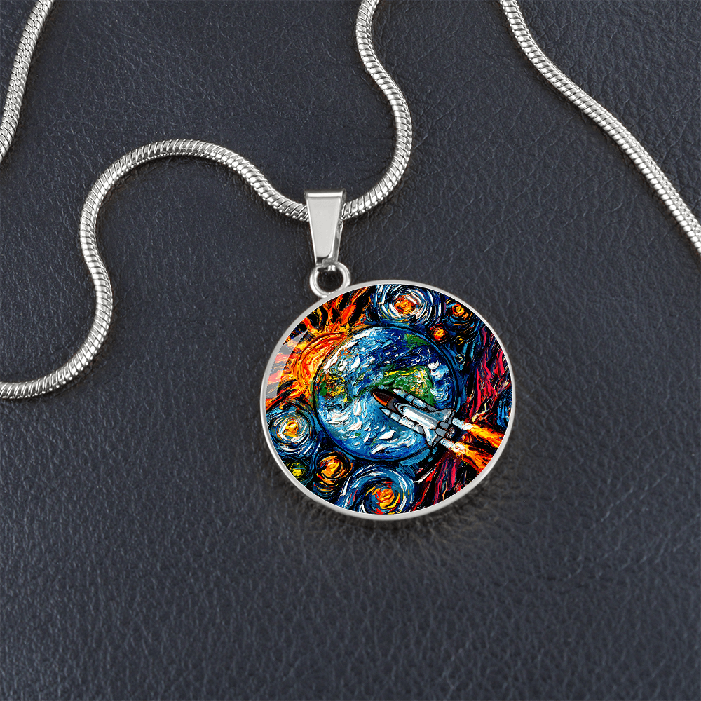 Beyond The Horizon Starry Night Round Necklace