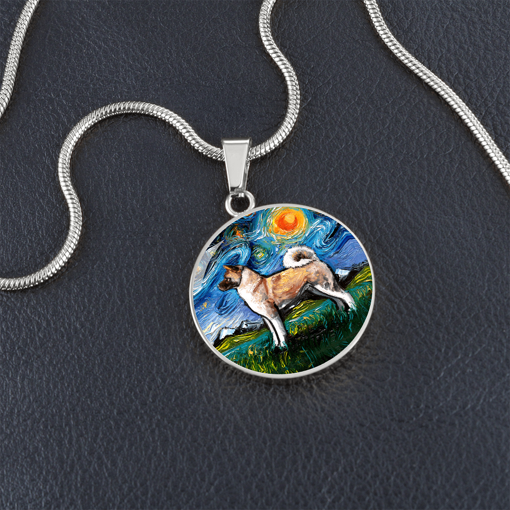 Akita Starry Night Round Necklace