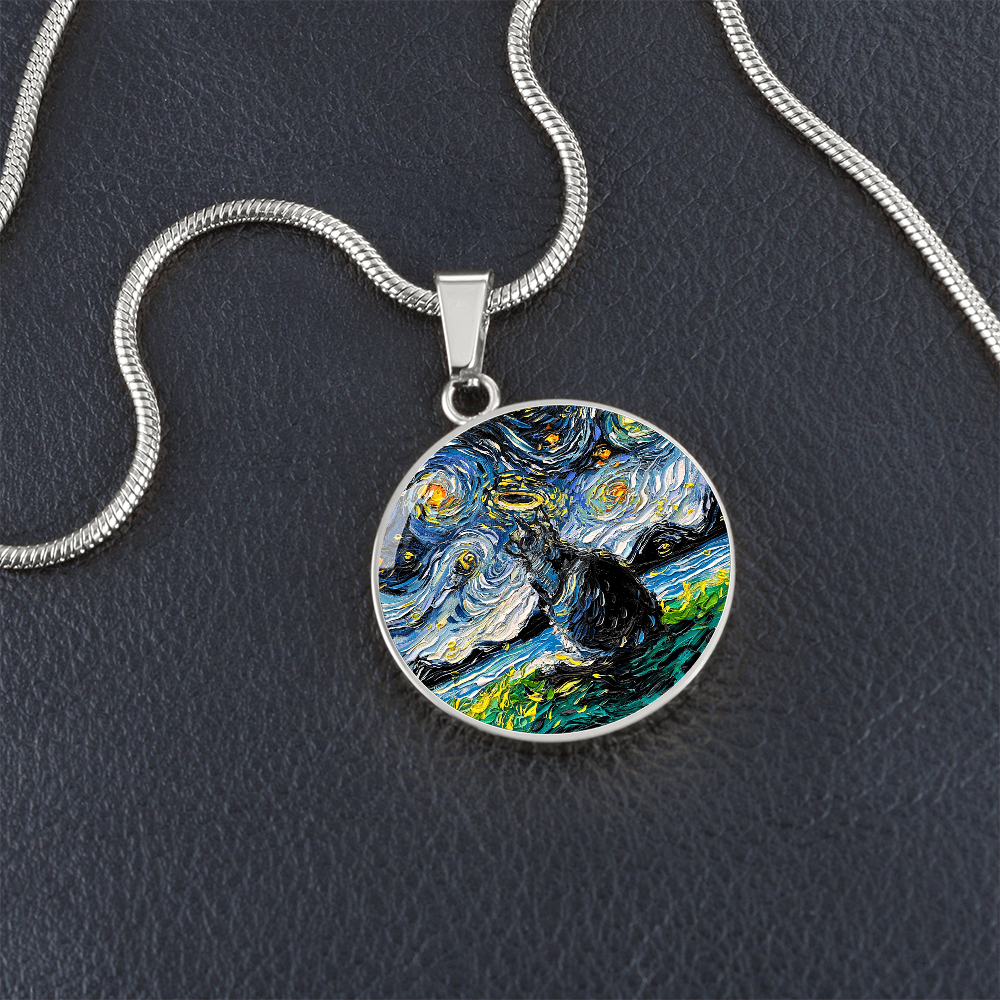 Angel 1 Starry Night Round Necklace
