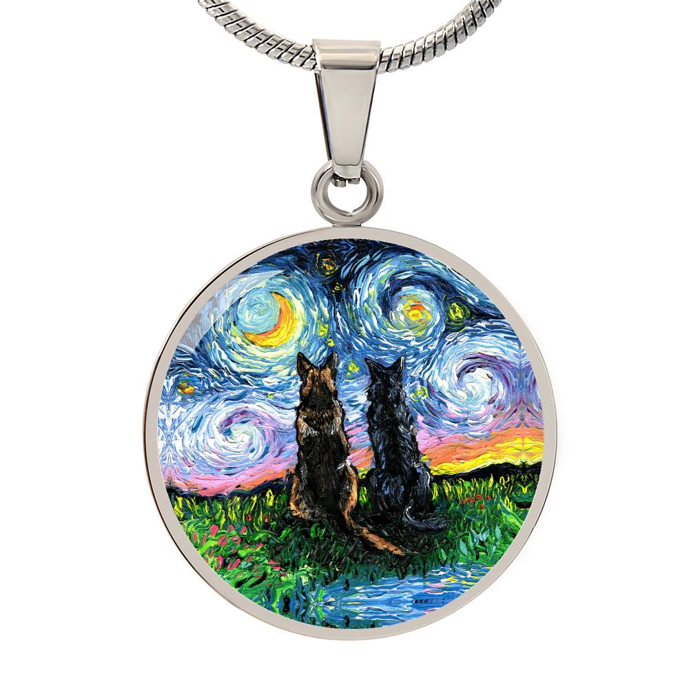 Soulmates Starry Night Round Necklace