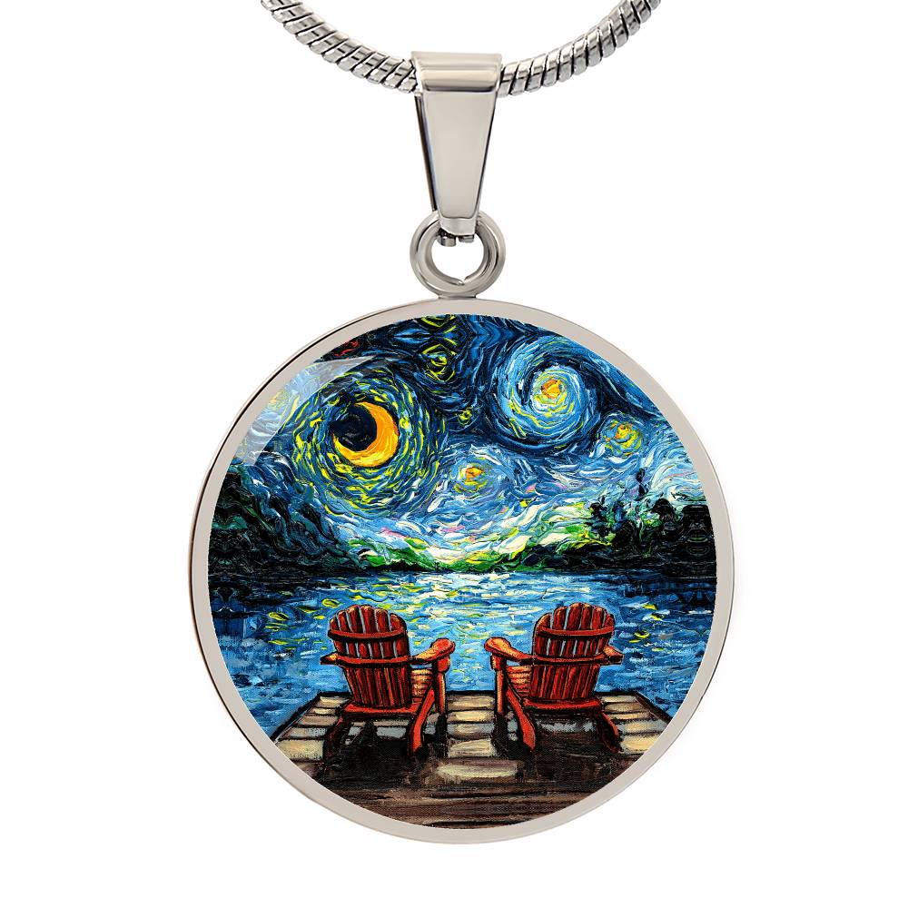Adirondack Starry Night Round Necklace