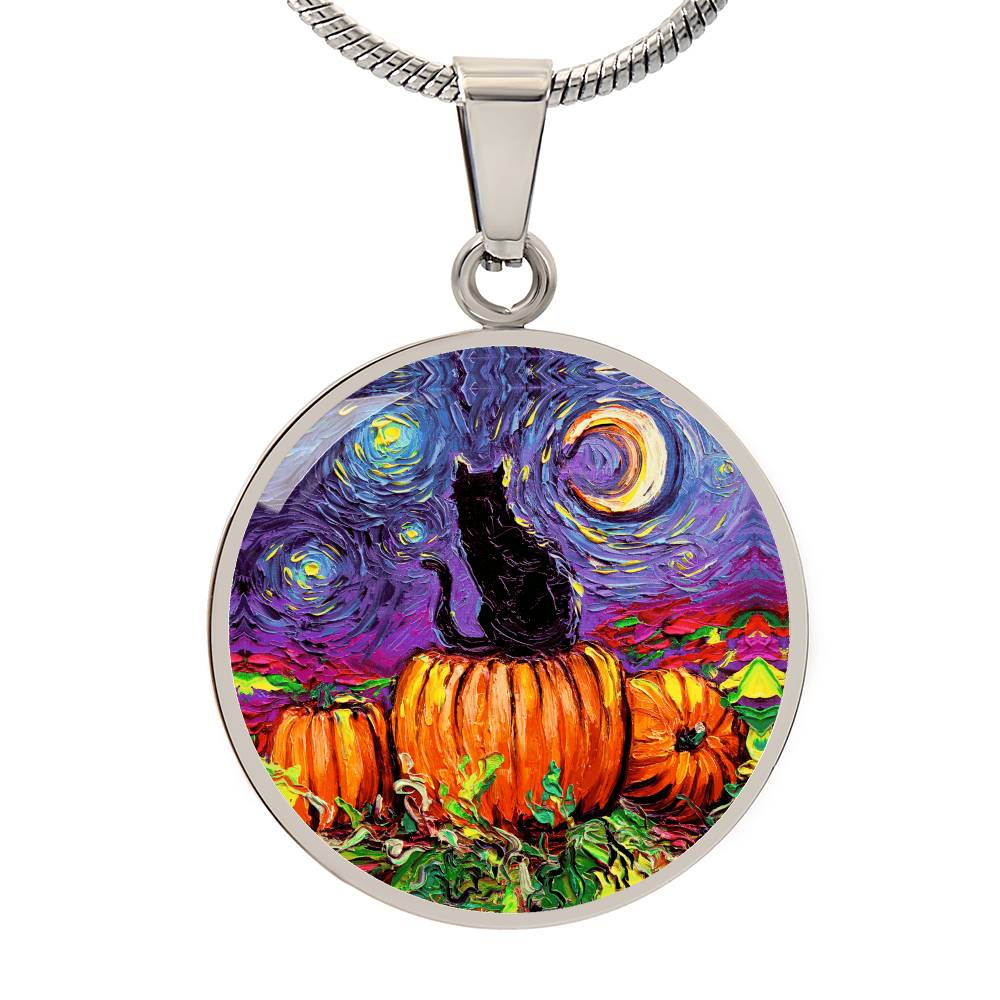 Starry Hallow's Eve Starry Night Round Necklace