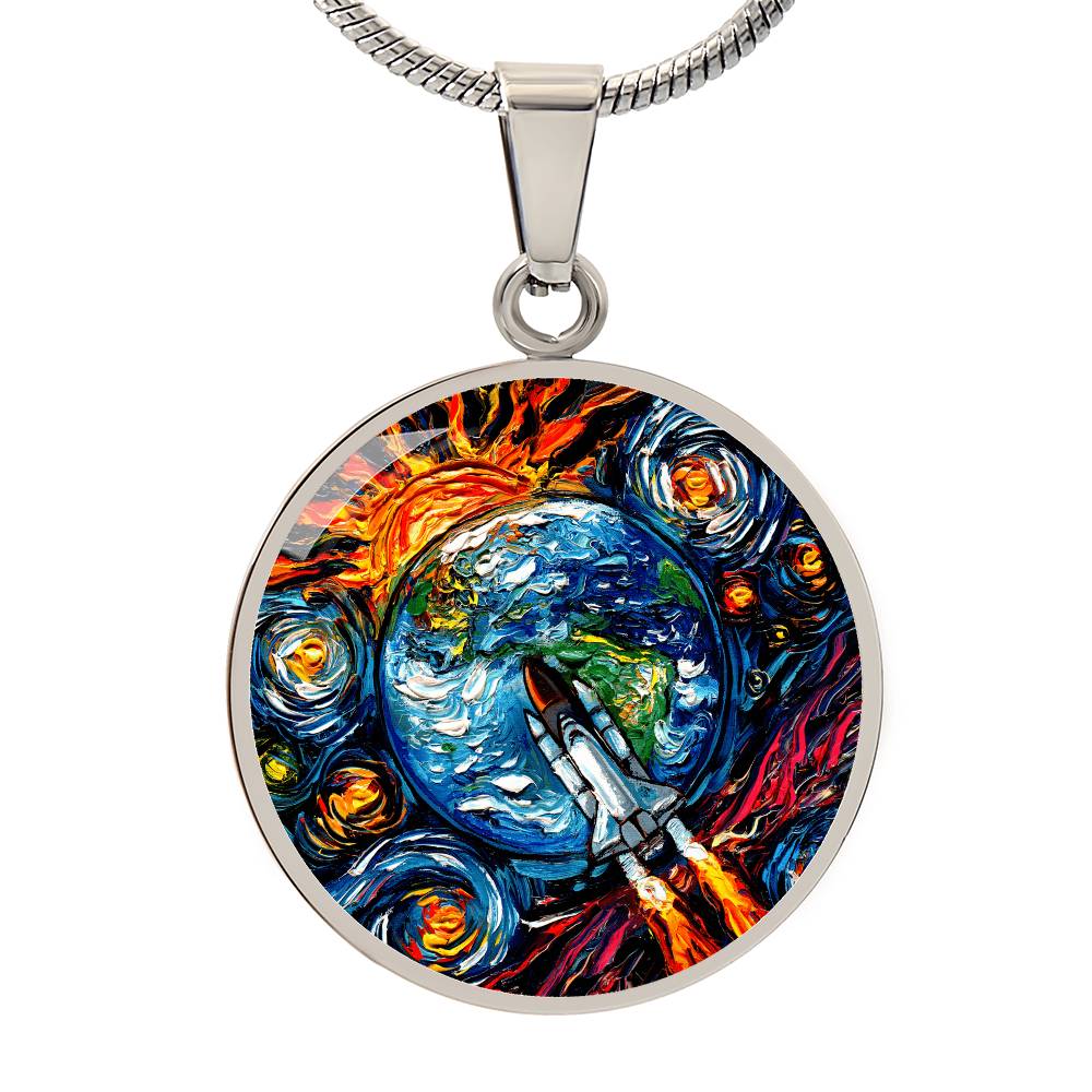 Beyond The Horizon Starry Night Round Necklace