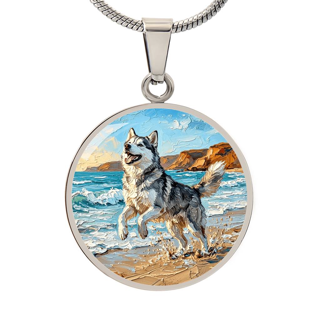 Beach Day - Husky Round Necklace