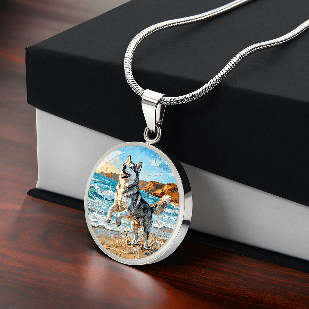 Beach Day - Husky Round Necklace