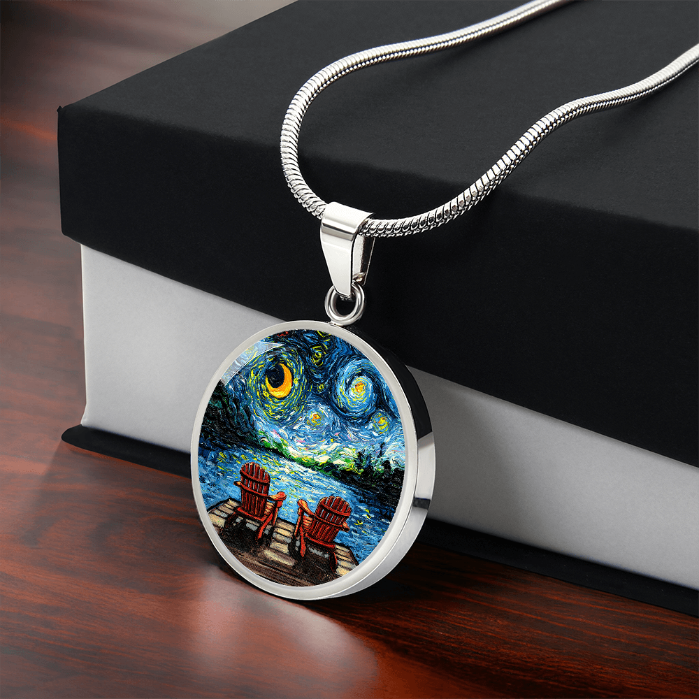 Adirondack Starry Night Round Necklace