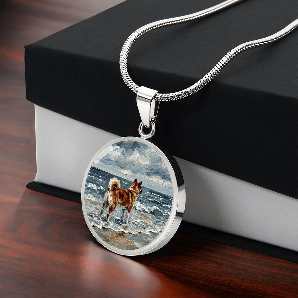 Beach Day - Akita Round Necklace