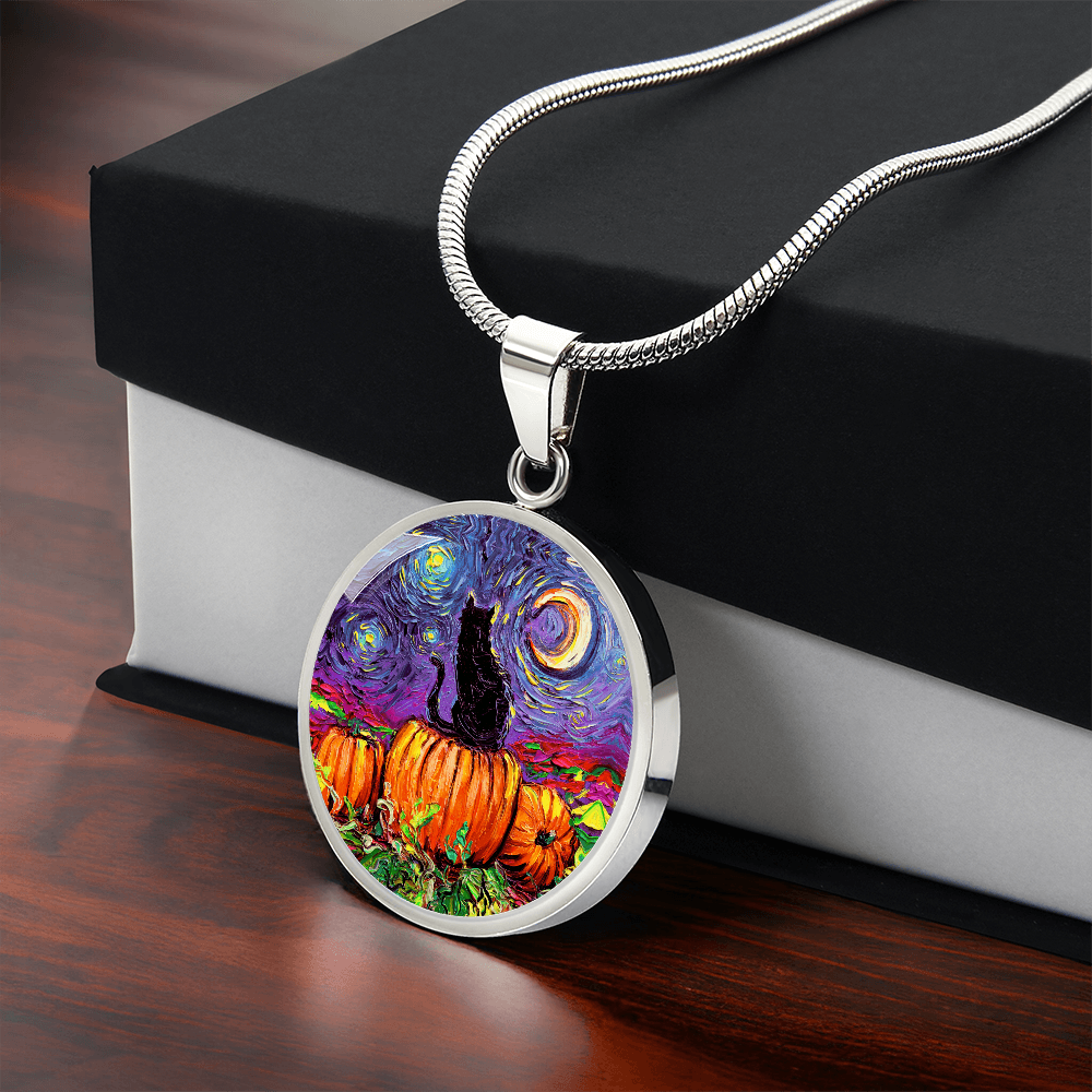 Starry Hallow's Eve Starry Night Round Necklace