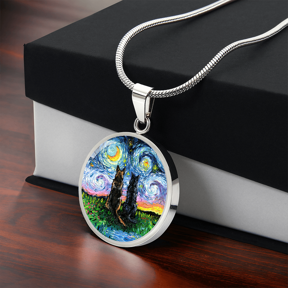 Soulmates Starry Night Round Necklace