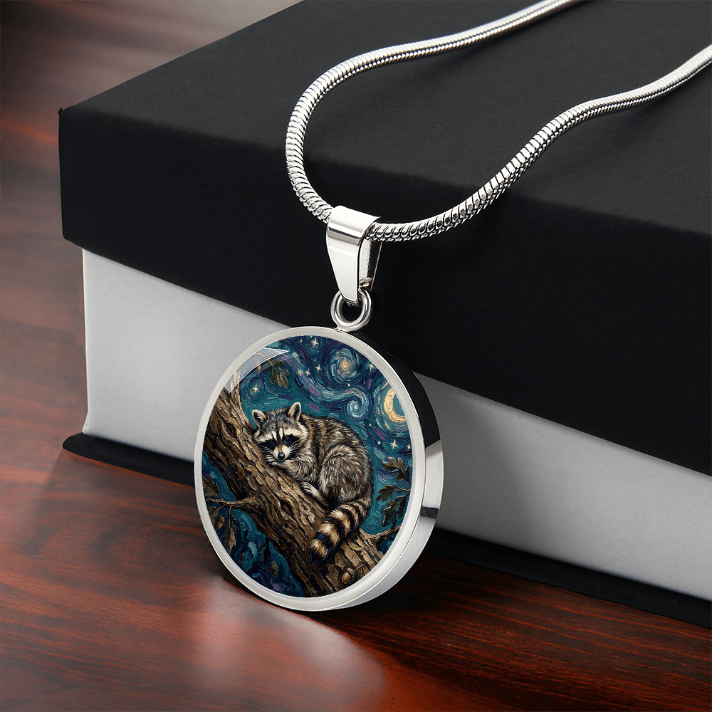 Midnight Bandit Round Necklace