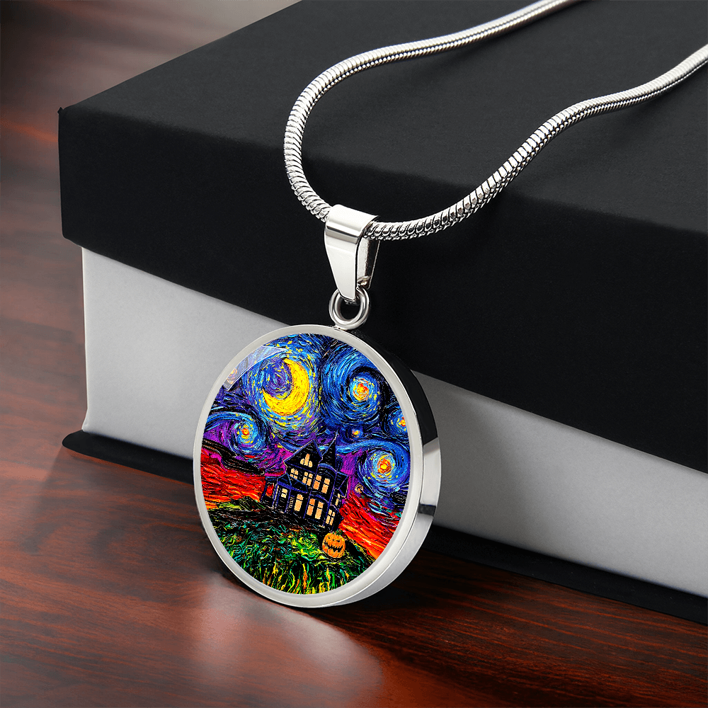 Starry Haunting Starry Night Round Necklace