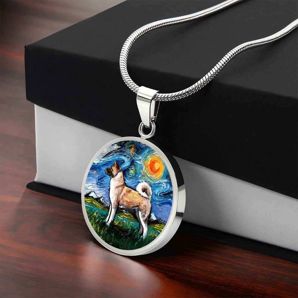 Akita Starry Night Round Necklace