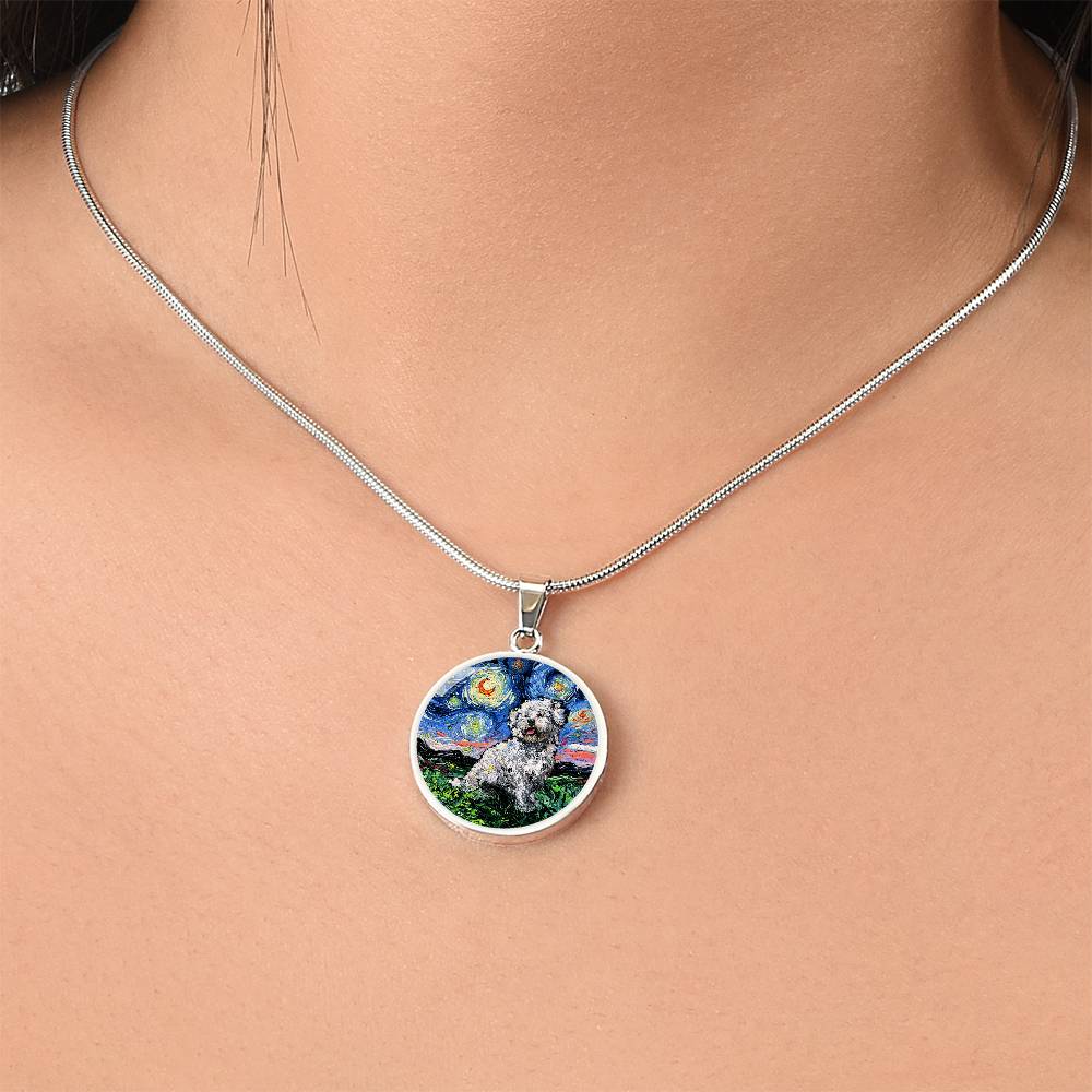 Coton de Tuler Starry Night Round Necklace