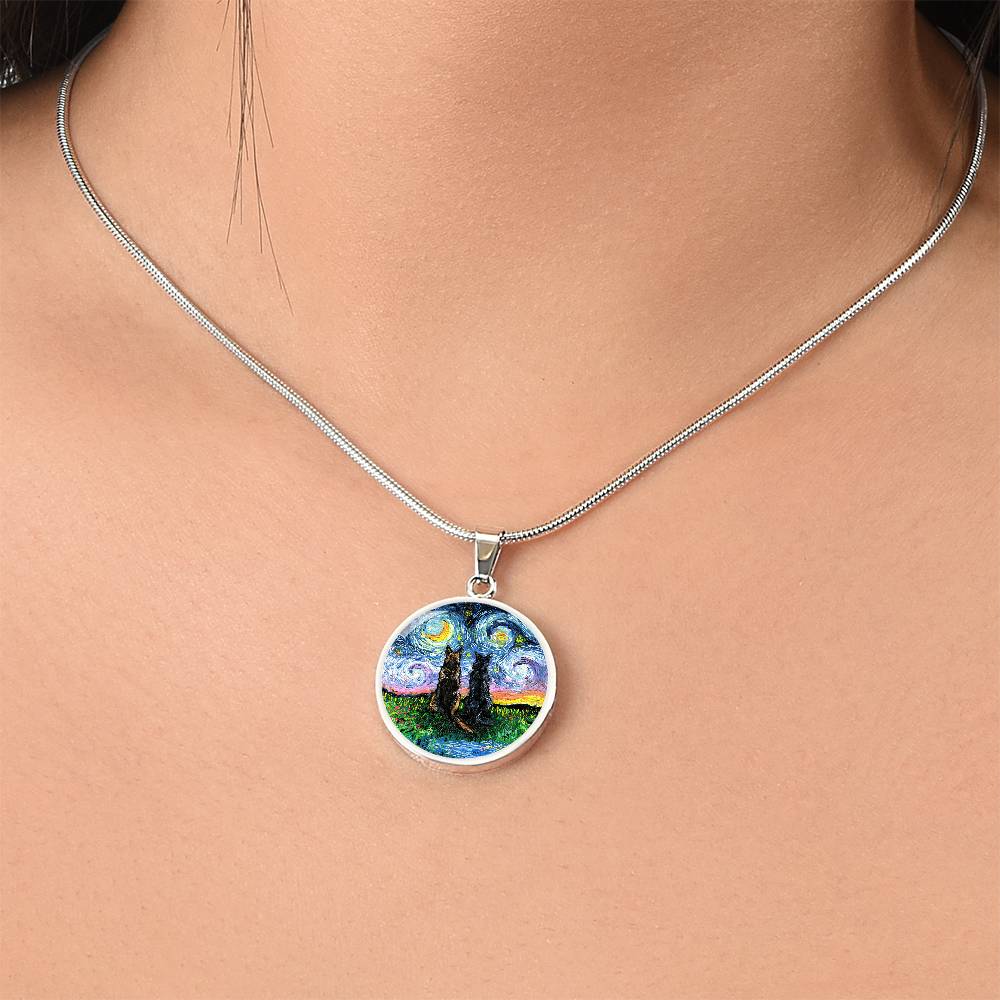 Soulmates Starry Night Round Necklace