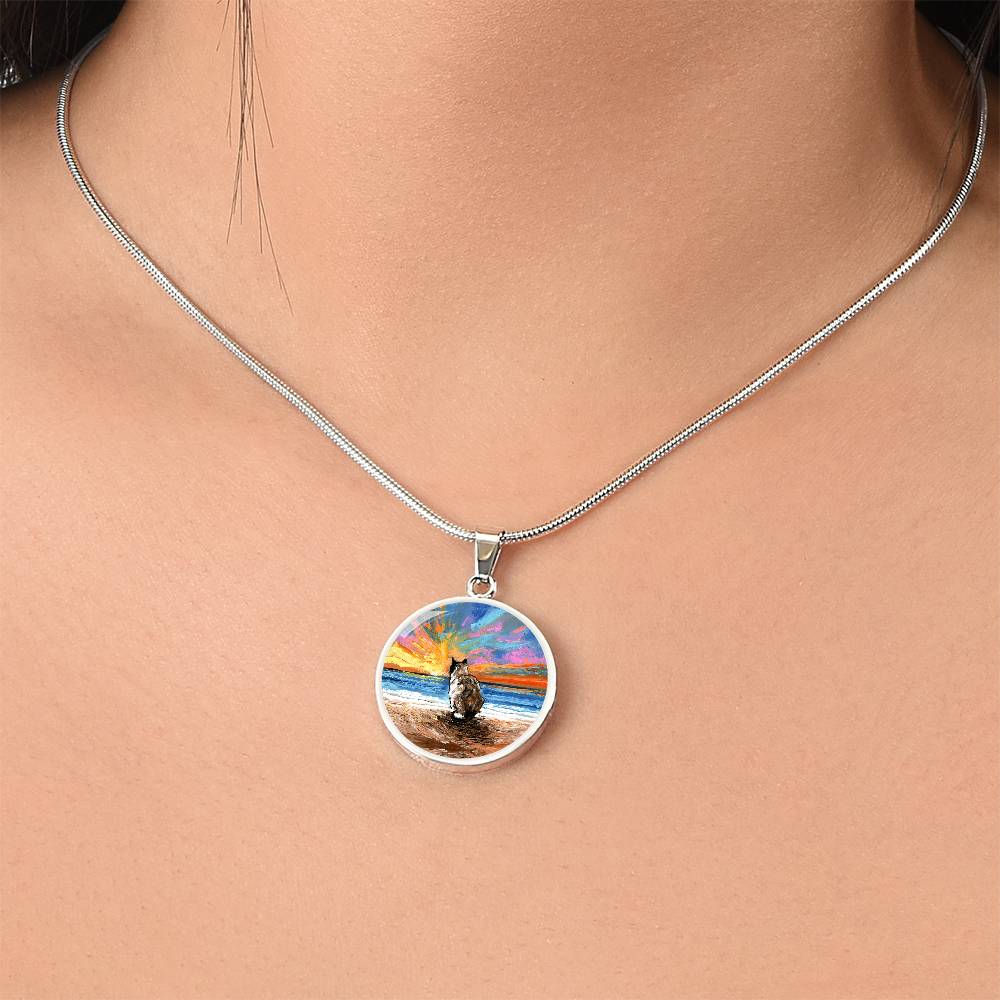 Beach Days - Snowshoe Round Necklace